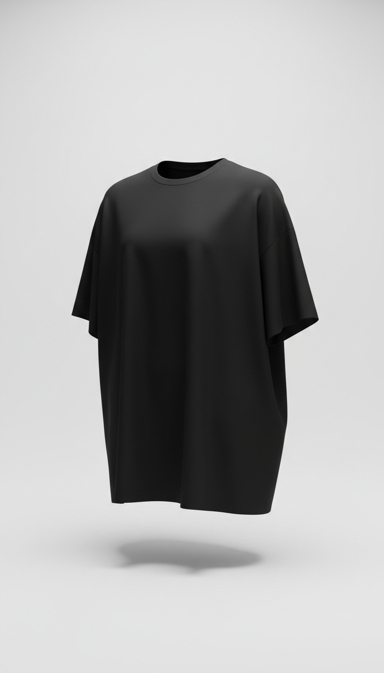 Oversized Cotton Tee Black Edition
